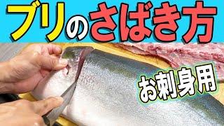 ブリ の 捌き方 ～ お刺身用 ～ 【 せり人ムタロー ・ 魚さばき方教室 】