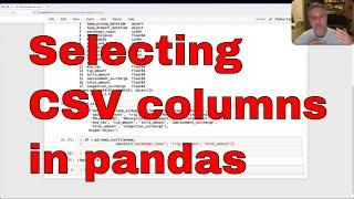 Selecting columns when reading a CSV into pandas