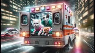 Cat Family Bad Traffic Accident   AI Cat Story #cat  @BumBomy 1