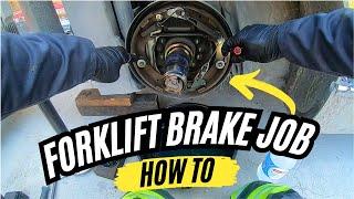 Brake Pedal Going To The Floor? - FORKLIFT Brake Job!