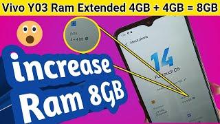 Vivo Y03 Ram extended // increase Ram