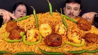 DESI STREET STYLE SPICY NOODLES CHALLENGE|EGGS CHALLENGE|MANCHURIAN CHALLENGE| #food #asmr#mukbang