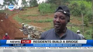 Gatundu North residents build a bridge claiming leaders ignored their plea