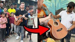 Village Street Artist Upgrades My $200 Guitar... 