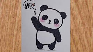 Draw A Cute Panda  ||️ Easy drawing || Cartoon drawing || draw in 2 mins / BABY PANDA 