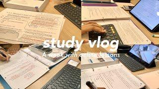 Study vlog | A week of online school, lots of food, anime and a new Korean planner