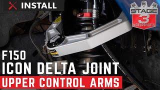 2004 - 2019 F150 ICON Billet Aluminium Delta Joint Upper Control Arms Install