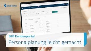Die moderne Lösung fürs Personalmanagement  | Studitemps B2B Kundenportal