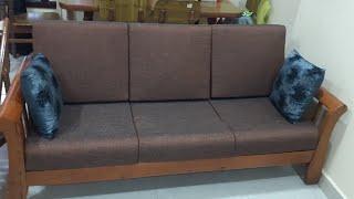 wooden sofa cushion replace in mould foam five years warranty door step service WhatsApp 9841085275