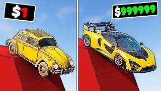 $1 vs $1,000,000 Vehicles Steep Descent in BeamNG.drive