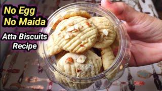 Atta biscuits recipe | No Egg No Maida Atta biscuits recipe | Wheat Cookies recipe in Otg  oven