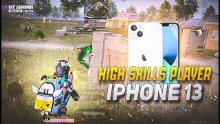 HIGH SKILLS PLAYERIPHONE 13 SMOOTH + EXTREME PUBG / BGMI TEST 2024️5 FINGER GAMEPLAY