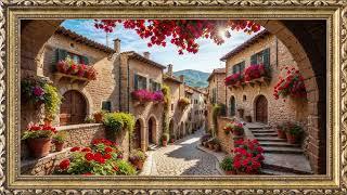 Timeless Village Painting | TV Art Screensaver | 8 Hours Framed Painting | TV Wallpaper | 4K