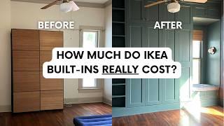 MASSIVE WALL OF IKEA BUILT-INS & COST | Renee Renovates