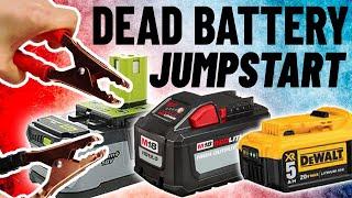 DEAD TOOL BATTERY JUMPSTART HACK - Ryobi, Dewalt, Milwaukee 