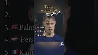 Top 5 unexpected edits #football #premierleague #music #edits #unexpectedshorts #viral