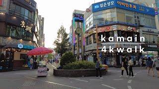 #4K 서로서로 닮아있는 부천시의 먹자골목을 또 걸어봐요! 이번엔 부천시청 뒷편의 별빛거리입니다! #사실은 #대형프라자들이모여있어서 #비슷한거래요 #안중근공원도있어요