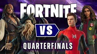 Peter Parker & MJ vs Jack Sparrow & Davy Jones in Fortnite | Quarterfinals - Game 1