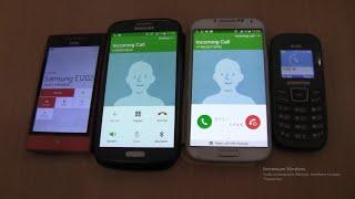 Over the Horizon incoming call&Outgoing call at the Same Time  2 Samsung Galaxy S4+E1202i+HTC 8s