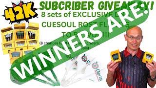 WINNERS OF DARTS REVIEW CHANNEL 42K SUBSCRIBER GIVEAWAY ARE