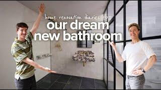 SMALL LONDON BATHROOM TRANSFORMATION | full reveal and styling the space