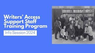 Interested in applying for WGF's Writers' Access Support Staff Training Program? Watch this!