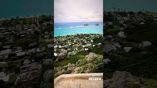 Hiking Lanikai Pillbox for sunrise #hike #lanikai #oahu #travel #shorts