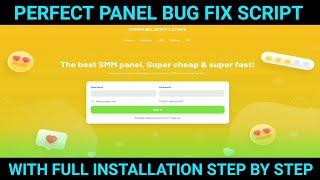 Perfect Panel Bug Fix Script | FSP Smm Panel Script Full Installation