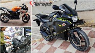 Honda CBR 150 Vinyl Wrapping Black Matt | cbr modification | Vwraps Sikar