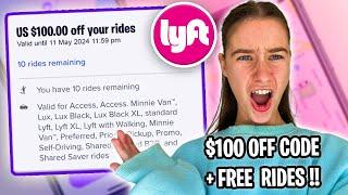 FREE RIDES?? USE this Lyft Promo Code to SAVE $100 on YOUR next ride (NEW & EXISTING Customers )