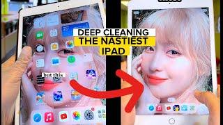 DEEP CLEANING THE NASTIEST #ipad and case I’ve ever seen  #asmr #gross #nasty #hair #roblox