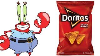 SpongeBob SquarePants Characters And Their Favorite SNACKS, DRINKS & (Other Favorites) | Mr. Krabs