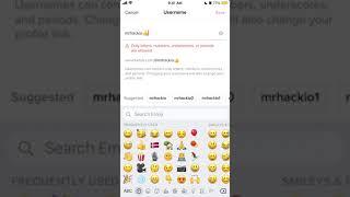 TikTok - can you add emoji to username?