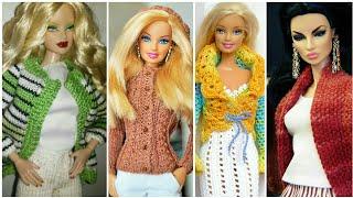 Top demanding barbie mini jackets & cardigans styles with circular patterned designs ideas