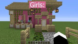 boys vs girls playing minecraft