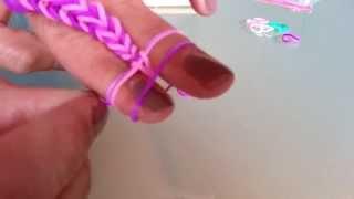 Loom Bands Armband *** Fischgräten *** über Finger / Stifte (Anleitung deutsch)