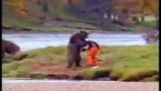 Hunter takes on a bear