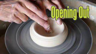 Opening Out the Clay for Beginners. Wheel Throwing Pottery Series.