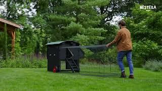 Moving the Nestera large raised coop with the run attached