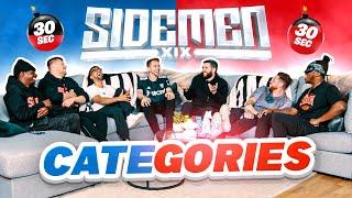 SIDEMEN 30 SECOND CATEGORIES CHALLENGE