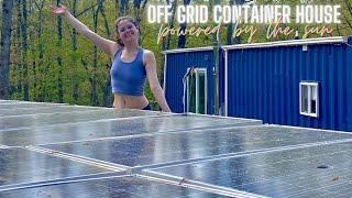 Self Built SOLAR Array That COMPLETELY POWERS Our OFF GRID Home |EP:111 | Shipping Container House