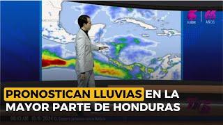 Pronostican lluvias y condiciones inestables en la mayor parte de Honduras