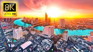 8K Mind-Blowing Megacities of the World in 8K ULTRA HD - Drone and Timelapse / Relaxing Music 8K TV