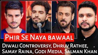 Diwali Controversy | Dhruv Rathee | Samay Raina | Godi Media Latest | Salman Khan | Mr Reaction Wala