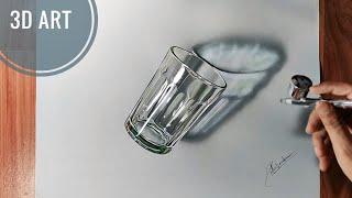 3D ART | Realistic Glass Drawing | So realistic that... 