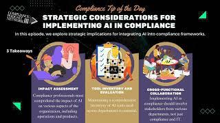 Compliance Tip of the Day: Strategic Considerations for Implementing AI in Compliance