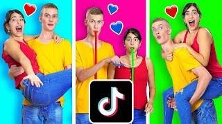 RECREATING VIRAL COUPLES TIK TOKS WITH MY CRUSH CHALLENGE || Funny TikTok Tricks by 123 GO!CHALLENGE