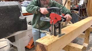 Timber Framing: Mafell Mortise cutting a mortise part 1