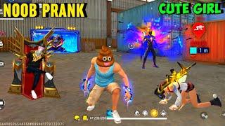 Noob Prank With Random Cute Girl  New Legendary Ace Bundle  Funny Noob Prank  Garena Free Fire 