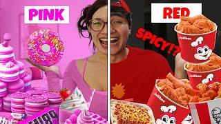 TIKTOK Eating Only ONE Color Food for 24 Hours! (TAGALOG)